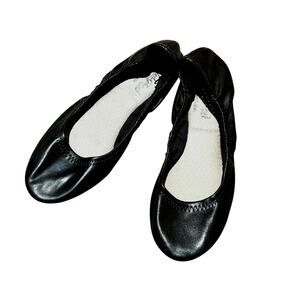 Faded Glory Size 6 Black Ballet Flats Round Toe Memory Foam